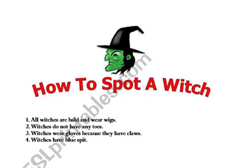 Fix the spot on the witch